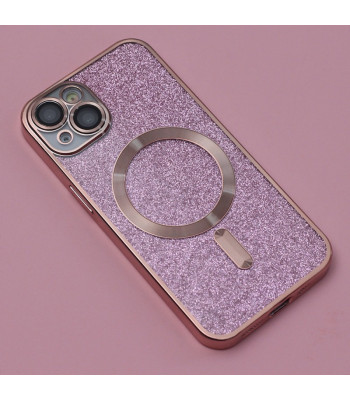 Glitter Chrome Mag ümbris iPhone 15 Plus 6.7 roosa jaoks