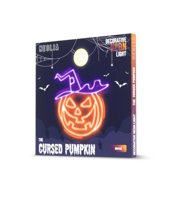 Neoon PLEXI LED CURSED PUMPKIN oranž lilla NNE16 Neolia