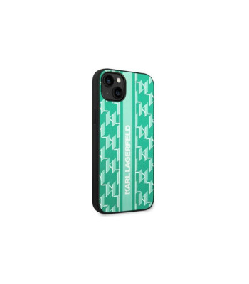 Karl Lagefeldi ümbris iPhone 14 Plus 6.7 KLHCP14MPGKLSKN roheline kõvaümbris Monogram Stripe