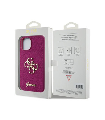 Guess ümbris iPhone 15 6,1 GUHCP15SHG4SGU lilla HC Fixed Glitter Big 4G jaoks