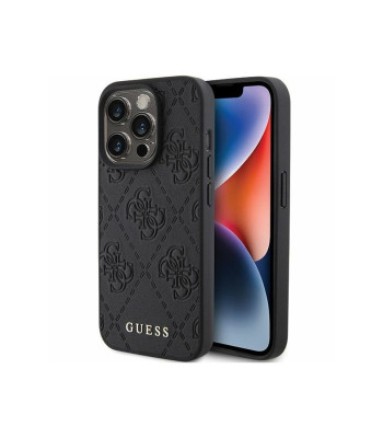 Guess ümbris iPhone 15 Pro 6.1 GUHCP15LP4EPMK must HC PU tepitud 4G Classic jaoks