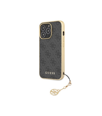 Guess ümbris iPhone 14 Pro 6,7 GUHCP14XGF4GGR hall HC PU 4G Charm jaoks