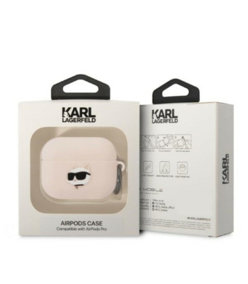 Karl Lagerfeldi ümbris "Airpods Pro" KLAPRUNCHP roosa 3D silikoon NFT Karl