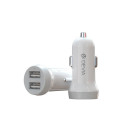 Devia autolaadija Smart 2x USB 3.1A valge + Lightning kaabel