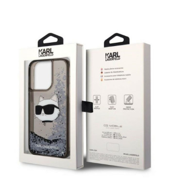 Karl Lagerfeldi ümbris iPhone 14 Pro Max 6.7 KLHCP14XLNCHCK must kõvaümbris, vedel glitter NFT Choupette Head