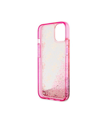 Guess ümbris iPhone 14 6.1 GUHCP14SLC4PSGP roosa kõva ümbris Liquid Glitter 4G läbipaistev