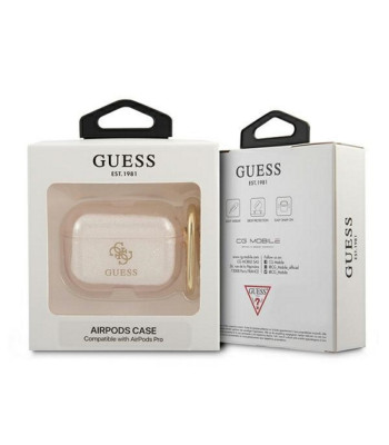 Guess ümbris "AirPods Pro" GUAPUCG4GD kullavärvi Glitter Collection