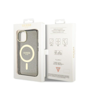 Guess ümbris iPhone 14 6.1 GUHMP14SHCMCGK must kõva ümbris Magsafe IML Glitter Gold