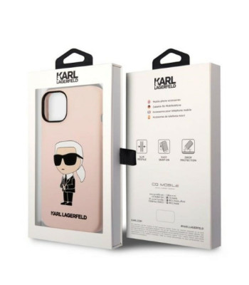 Karl Lagerfeld ümbris iPhone 14 Plus 6,7 KLHMP14MSNIKBCP roosa kõva ümbris Magsafe Silicone NFT Ikonik