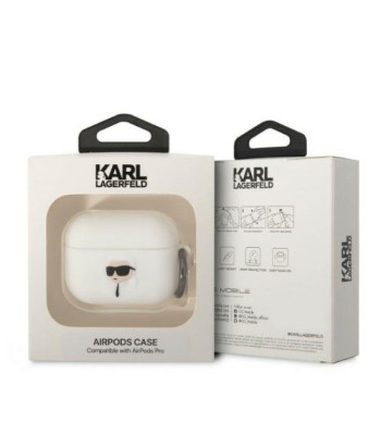 Karl Lagerfeld ümbris "Airpods Pro" KLAPRUNIKH valge 3D silikoon NFT Karl