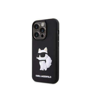 Karl Lagerfeld ümbris iPhone 14 Pro Max 6.7 KLHCP14X3DRKHNK must kõva ümbris Rubber Choupette 3D