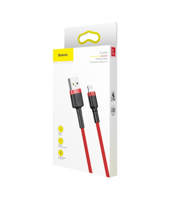 Baseus kaabel "Cafule USB - Lightning" 1,0 m 2,4 A punane