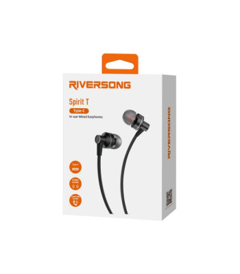 Riversong juhtmega kõrvaklapid Spirit T USB-C, must EA276