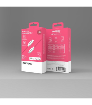 PANTONE MFi kaabel Lightning - USB-C 1,5 m PT-CTL002-5 Pink 184C