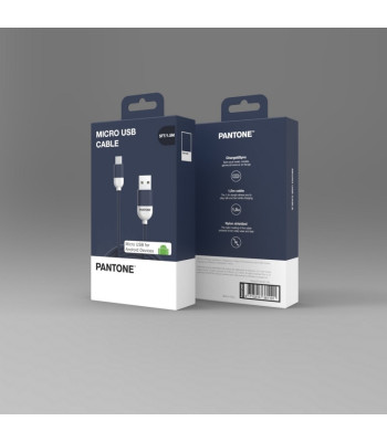 PANTONE kaabel USB - microUSB 1,5 m 2,4A PT-MC001-5 Navy 2380C