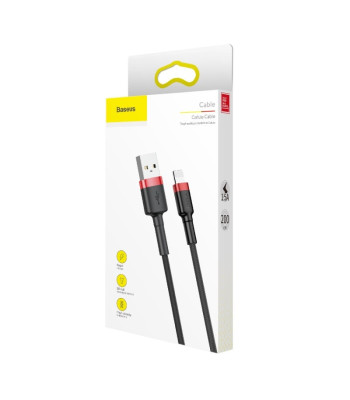 Baseus kaabel Cafule USB - Lightning 2,0 m 1,5 A punane must