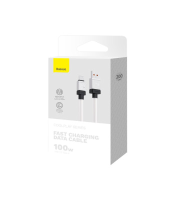 Baseus kaabel CoolPlay USB - USB-C 2 m 100 W valge