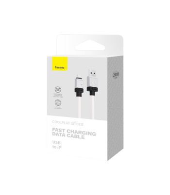 "Baseus" kaabel CoolPlay USB - Lightning 2 m 2,4 A valge