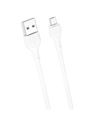 XO kaabel NB200 USB - microUSB 2,0 m 2,1A valge