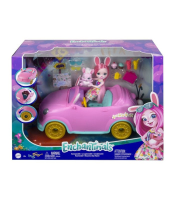 Enchantimals Bunny Car Doll Bree Bunny Mobiilne Aksessuaarid Auto ZA5468