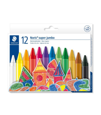 Staedtler paksud Jumbo vahakriidid, 12 AP0010 vahakriidit