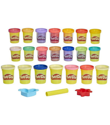 Hasbro Ciastolina brokatowa Play-Doh 21 värvi + vormid ZA5120