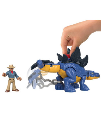 Jurassic World Set Imaginext Figures Stegosaurus + Dr. Toetus ZA5097